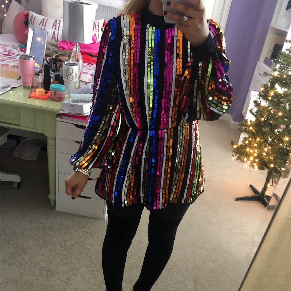 RAINBOW SEQUIN TOP